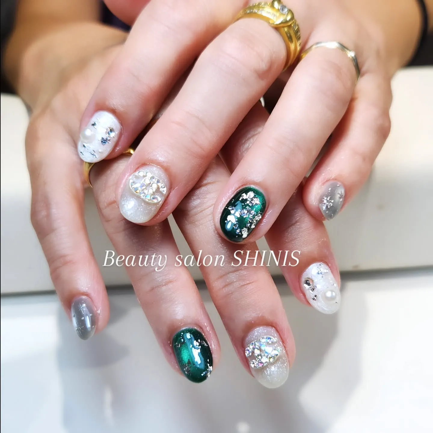 #マグネットネイル#シャネルネイル