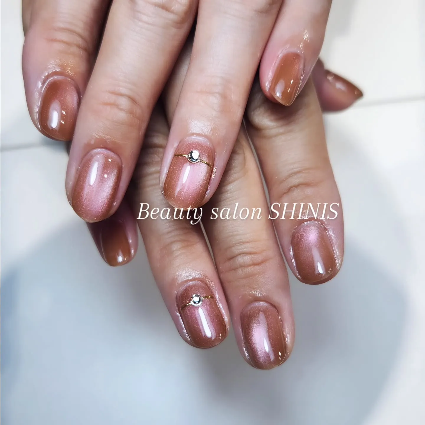 #マグネットネイル #リングネイル#シンプルネイル